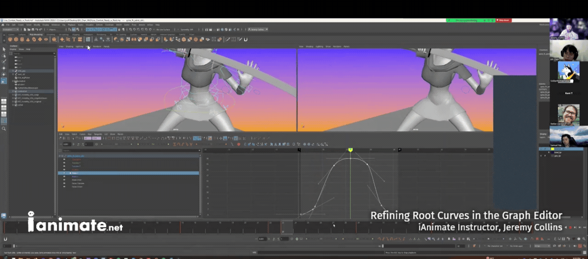 Refine Your Root Curves in the Graph Editor Root Motion Animation